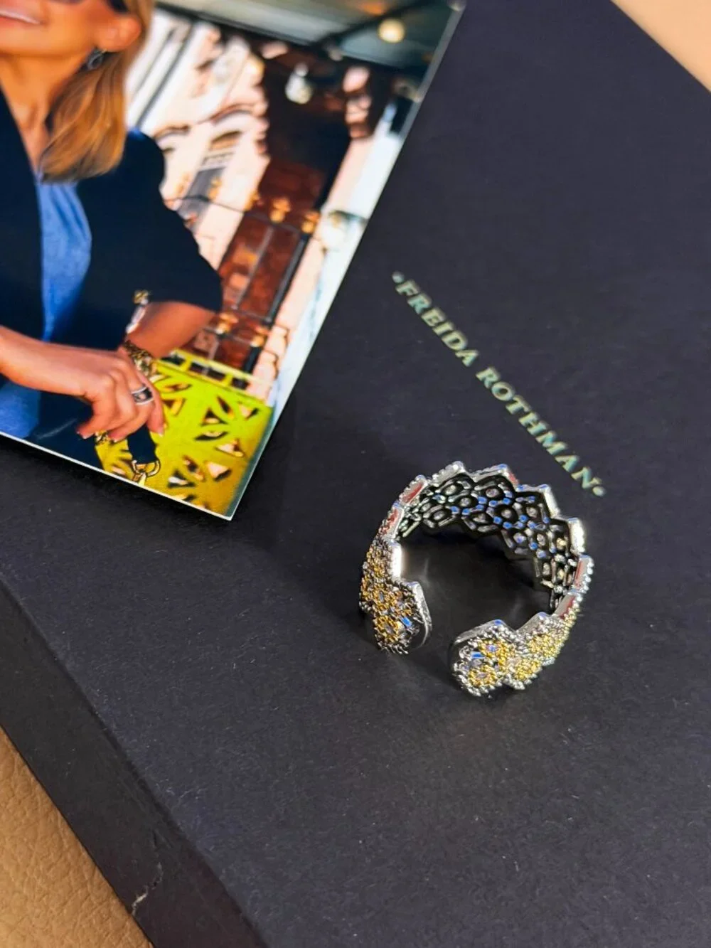 FREIDA ROTHMAN VAULT - Gold and Silver Lace Adjustable Rings